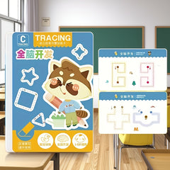 Educational Flashcards with Erasable Tracks - Durable Paper