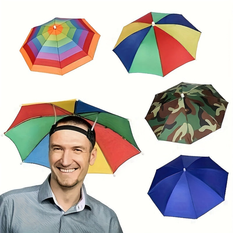 Portable Umbrella Hat Sunshade UV Protection Hat Camping Fishing Beach