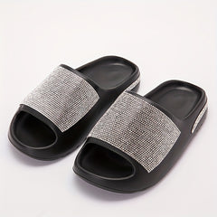 Flag Pattern Open Toe Breathable Slides Soft Sole Slippers