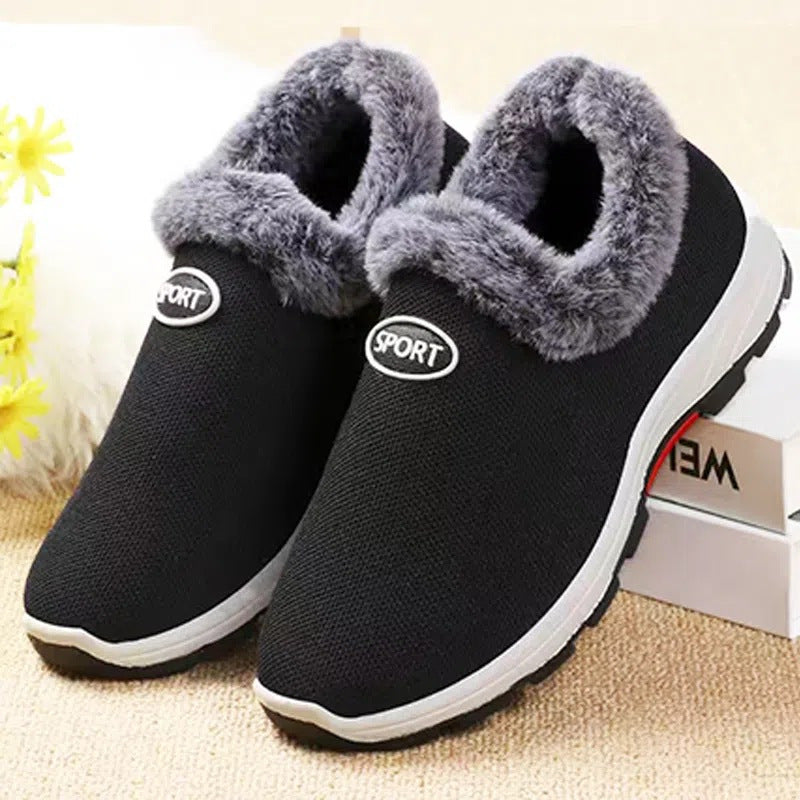 Warm Fleece Snow Sneaker Snow Shoes Solid Non Slip Outdoor Sport Shoes