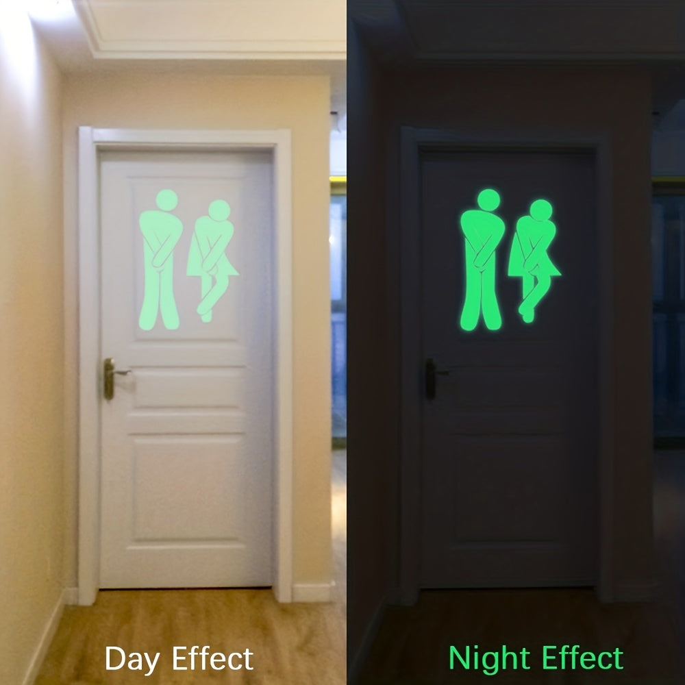 Funny Glow Bathroom Wc Accessories Home Decoration Kitchen Stickers
