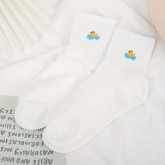 5 Pairs Cartoon Weather Print Socks Women's Stockings