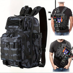 Large Capacity Fishing Backpack with Rod Holder - Sling Bag for Fly Fishing