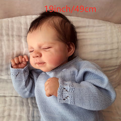 19inch Finished Reborn Doll Lifelike Soft Touch 3D Skin Hand Root Hair Visible