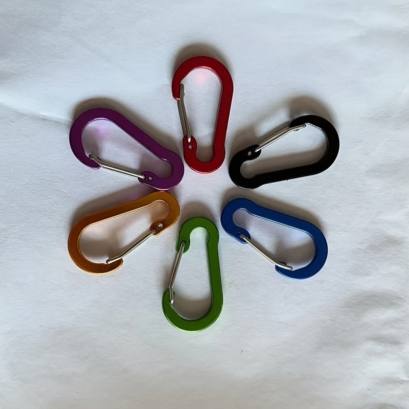 6pcs Aluminum Alloy S-shaped Quick Hanging Key Chain Backpack Buckle