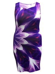 Tie Dye Floral Tank Dress & Long Sleeve Overcoat Set