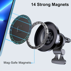 Magnetic Car Vent Phone Mount 14 Strong Magnets 360 Rotation Hands-Free Holder
