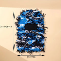 Men's Distressed Knitted Headgear Jungle Camo Ski Face Mask