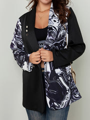 Colorblock Long Sleeve Blazer
