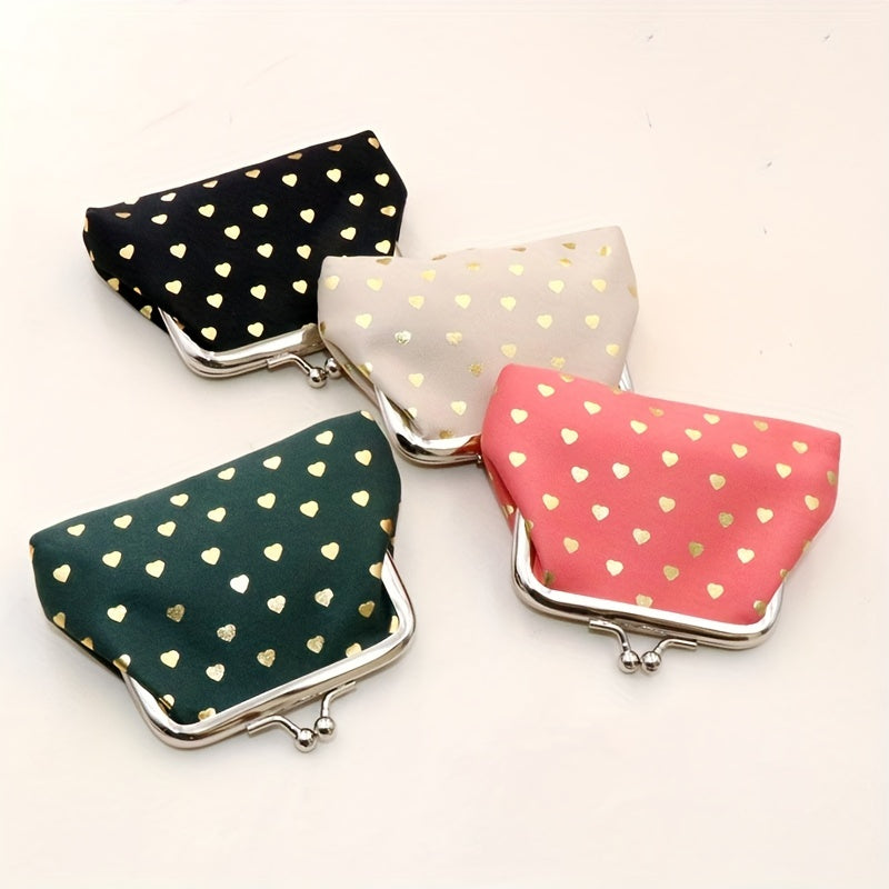Cartoon Heart Pattern Coin Purse Bag Key Bag Money Bags