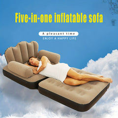 5 in 1 Inflatable Sofa Outdoor Adult Lazy Sofa Inflatable Bed
