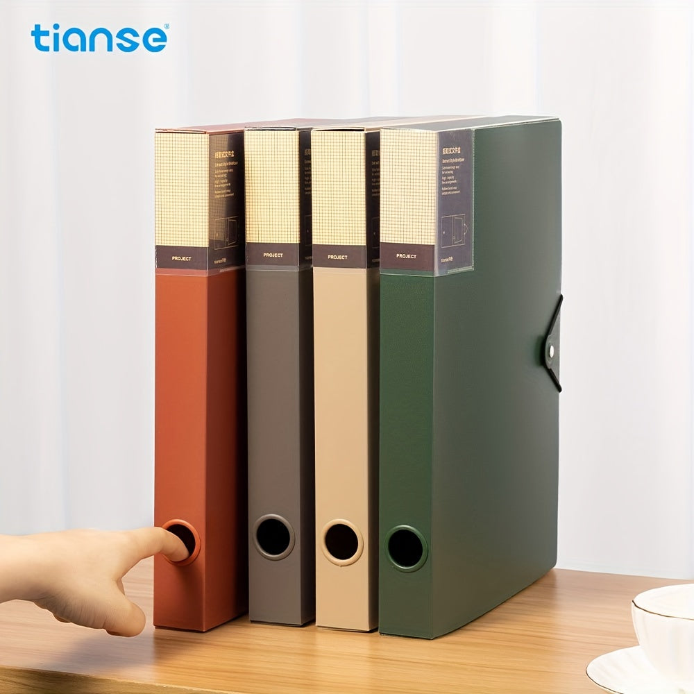 TIANSE A4 Storage File Cartridge Cover Plastic File Box Elastic Drawstring