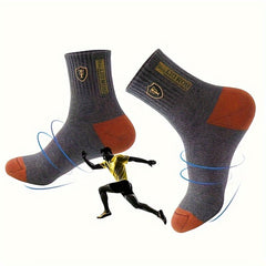5 Pairs Teen's Mid Crew Sport Socks Cotton Sweat Absorbing Comfortable