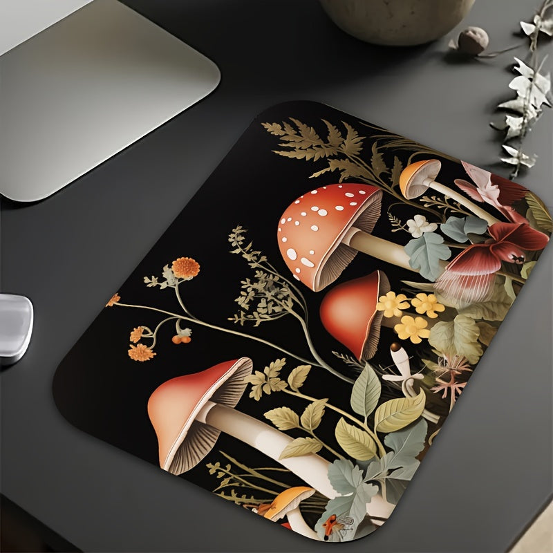 Cartoon Mushroom Pattern Mouse Pad Keyboard Pad