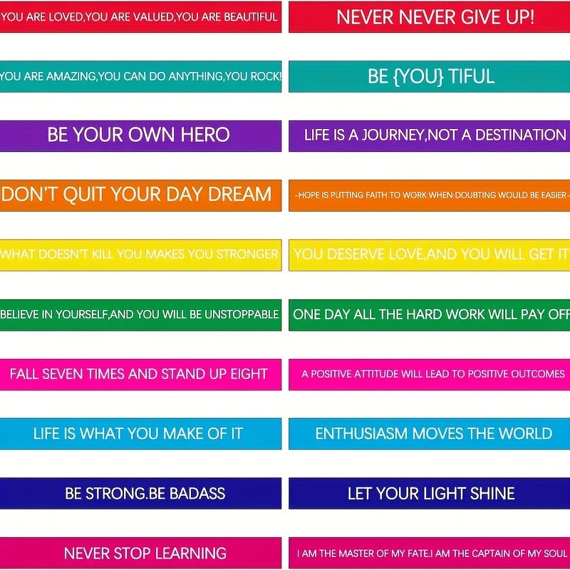 10-20pcs Believe In Yourself Silicone Bracelets - Inspirational Wristbands