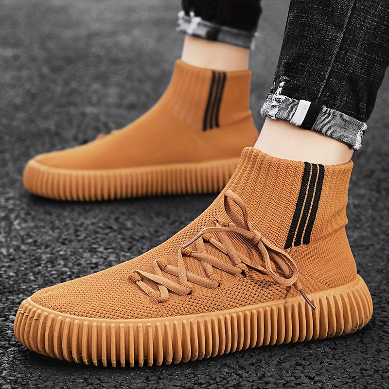 Men's Knit Slip-On Casual Shoes Lightweight Breathable Sock Shoes