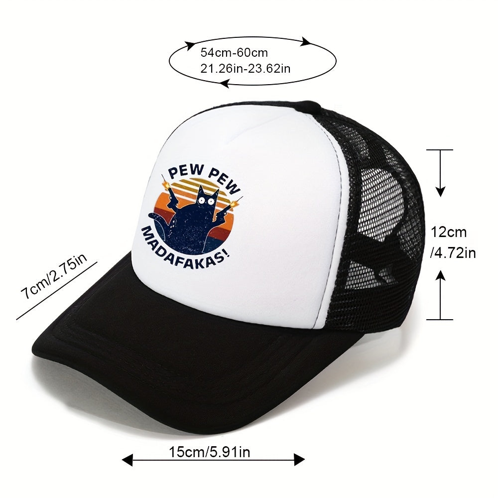Cartoon Print High Baseball Cap Breathable Outdoor Sun Hat
