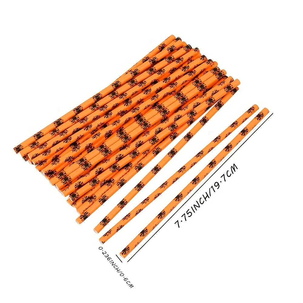 25pcs Halloween Paper Straw Cup Decoration