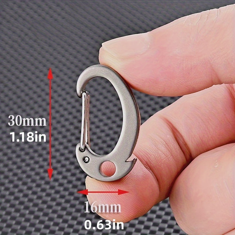 Mini Titanium Alloy Keychain Waist Hanging Hook Buckle Outdoor Camping Hiking