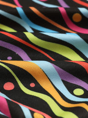 Toddler Girls Wavy Pattern Dance Shorts Breathable Stretchy Safety