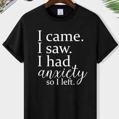 Men's Round Neck Print Tee Short Sleeve Casual T Shirt