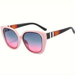 Men's Unisex Stripe Sunglasses Vintage Glasses