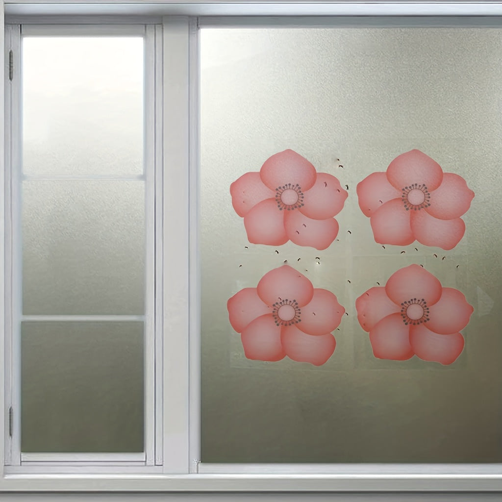 Flower Style Window Fly Stickers - 5/15/30pcs