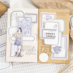 50PCS Retro Shaped Memo Pad Border Small Series Hand Account Paper