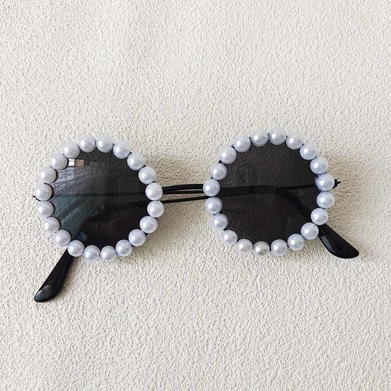 Girl's Faux Pearl Sunglasses Parent Child Style UV Protection Baby Glasses