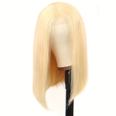 Blonde Straight Bob Wig 613 Cut 4X4 HD Lace Front Short Bob Wig Human Hair 150