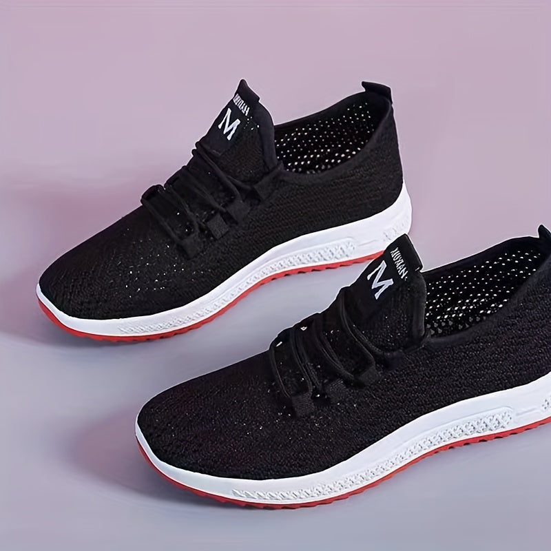 Women's Mesh Sneakers Lace Up Outdoor Shoes Lightweight Trainers