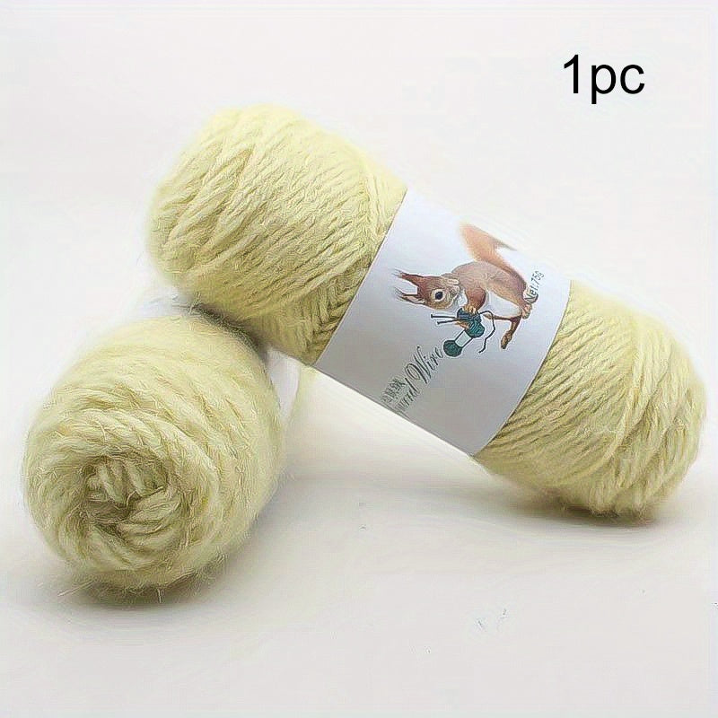 Squirrel Yarn Velvet Wool Thread Bright Silk Crocheting Knitting 4mm