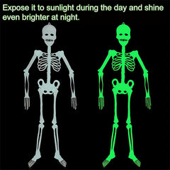 Large Skeleton Halloween Party Decoration 34-64 inch Luminous Outdoor Prop