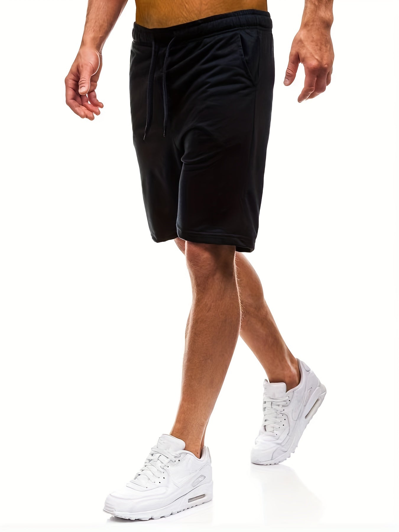Men's Loose Fit Comfy Shorts - Stretch Elastic Waist Drawstring Athletic Shorts