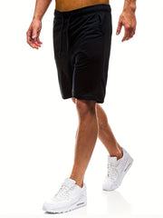 Men's Loose Fit Comfy Shorts - Stretch Elastic Waist Drawstring Athletic Shorts
