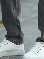 Men's Grey Straight Leg Jeans