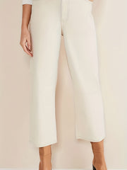 Straight Leg Denim Pants Loose Fit Ankle Length Jeans