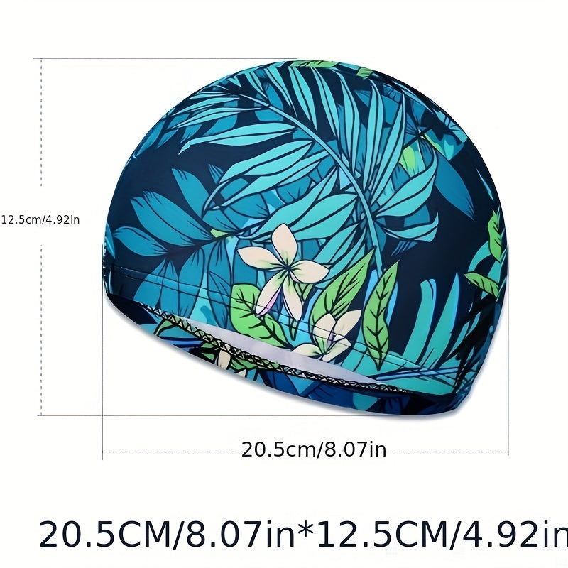 Adult Swim Cap Quick Drying Printed Swimming Cap Unisex