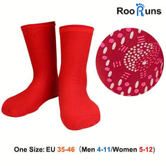 RooRuns 3 Pairs Winter Foot Warmers Cold Proof Mid Calf Socks