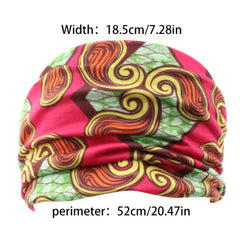 Colorful Tie Dye Stretch Headband for Yoga and Sweat Absorption