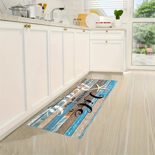 Colorful Striped Print Rug Hand Washable Floor Mat - Indoor Decorative Carpet