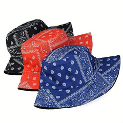 Men's Outdoor Bandana Pattern Bucket Hat