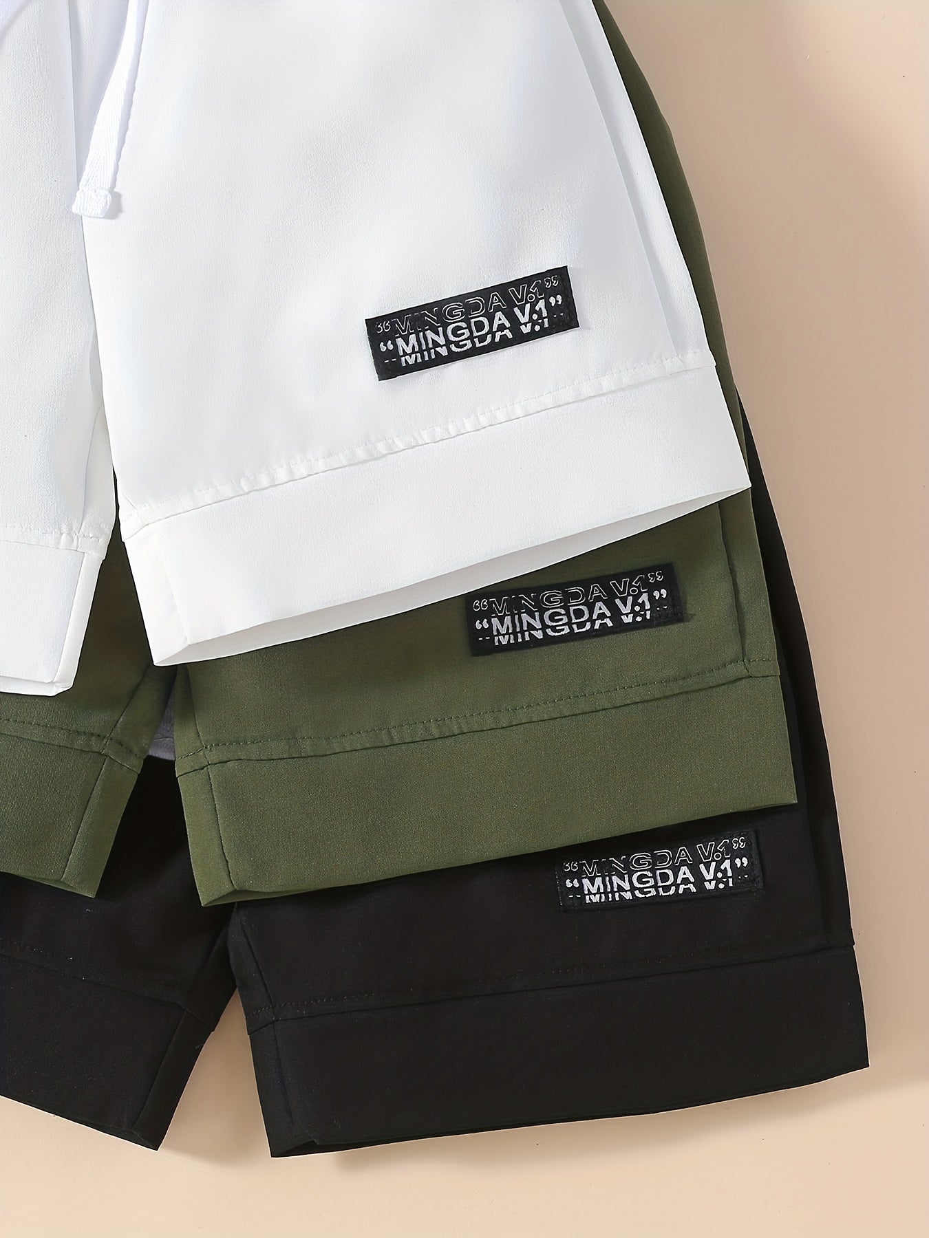 3pcs Boys Letter Print Shorts Creative Quick-dry Summer Outdoor