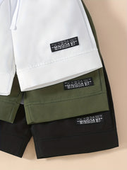 3pcs Boys Letter Print Shorts Creative Quick-dry Summer Outdoor