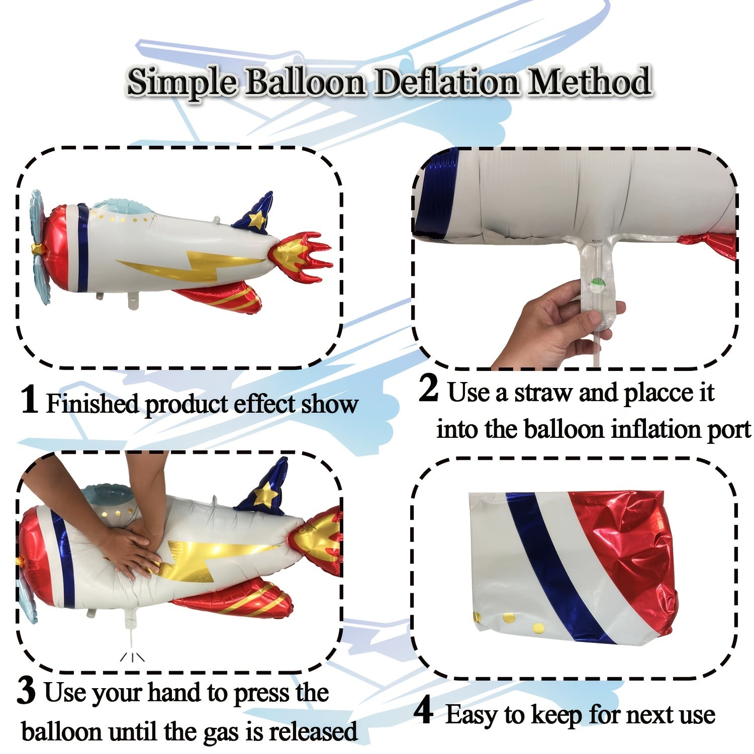 Airplane Balloons Birthday Balloons Large Helium Foil Balloon Plane Theme