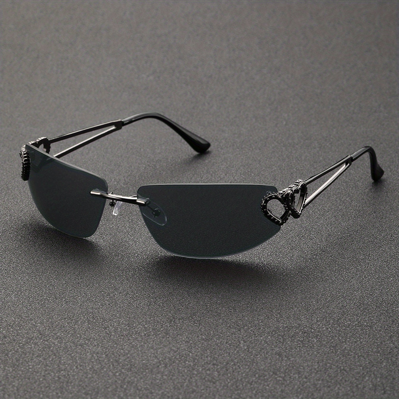 Y2K Heart Hollow Gradient UV400 Sun Shades