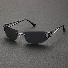 Y2K Heart Hollow Gradient UV400 Sun Shades