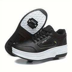 Kid's Waterproof Roller Shoes Detachable Wheel Skate Sneakers