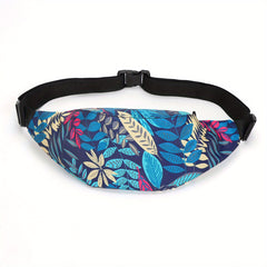 Summer Leather Print Waist Bag Casual Nylon Crossbody Bag Fanny Pack