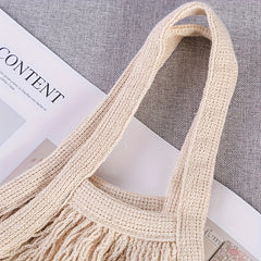 Cotton Mesh Bag Portable Shoulder Bag for Fruit and Vegetable